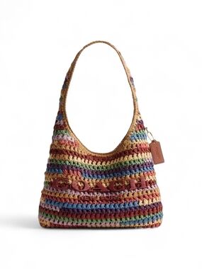 Coach Brooklyn Multicolor Crochet Hobo Bag